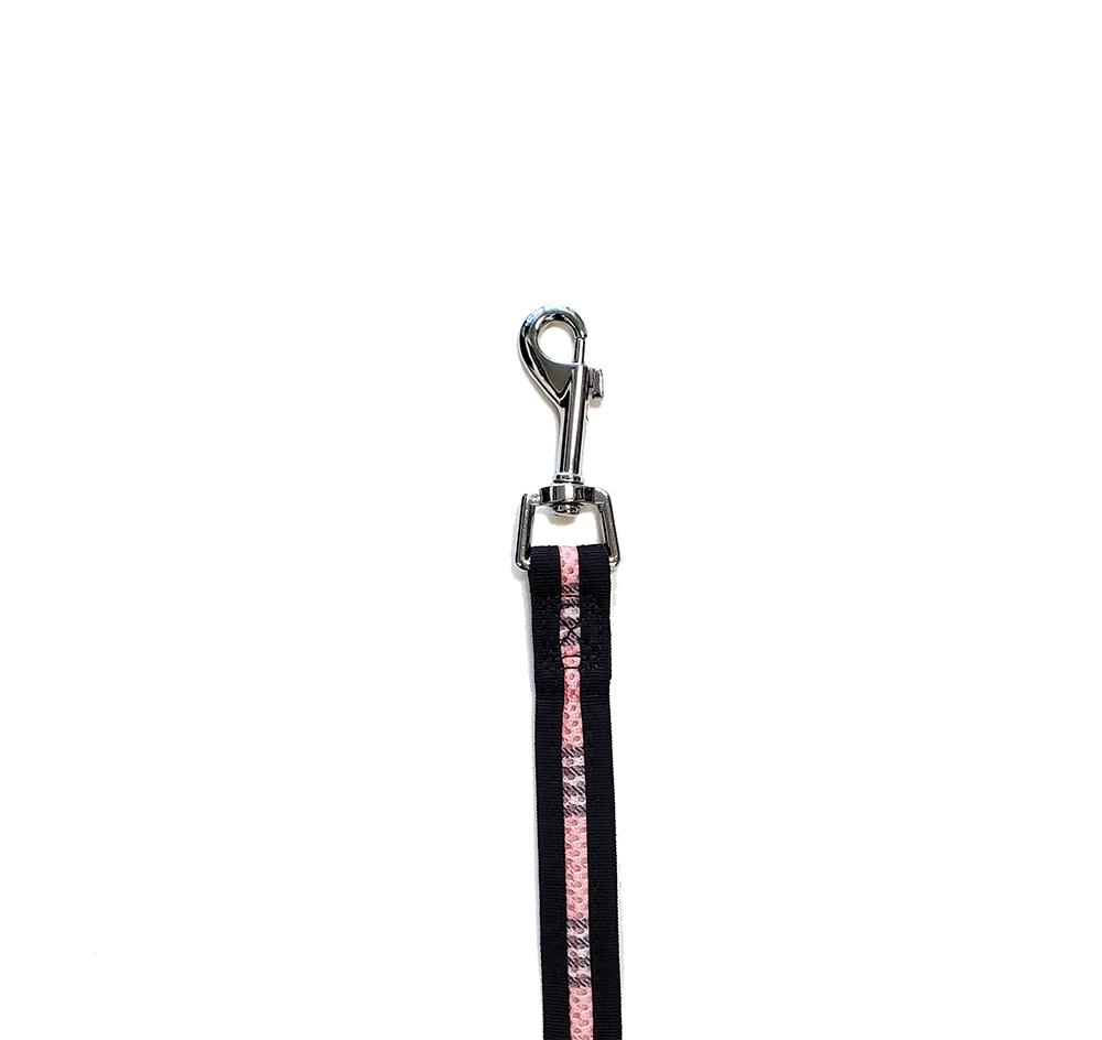 Bark Appeal Mesh Dog Leash, Pink Plaid