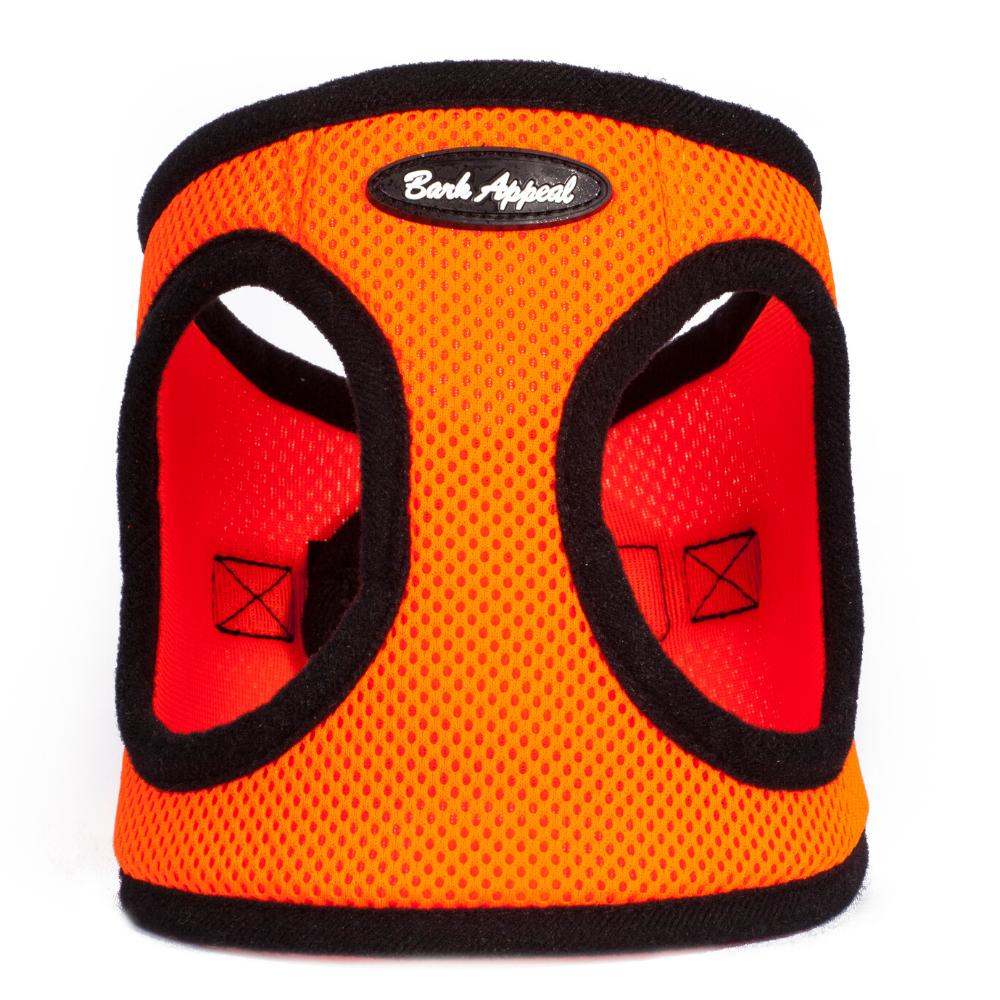 Bark Appeal Mesh EZ Wrap Step In Dog Harness, Orange, X-Small