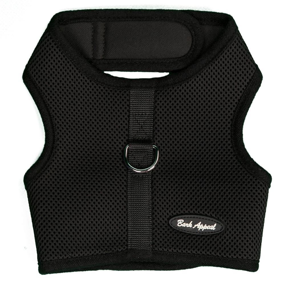 Bark Appeal Mesh Wrap N Go Dog Harness, Black, XX-Large