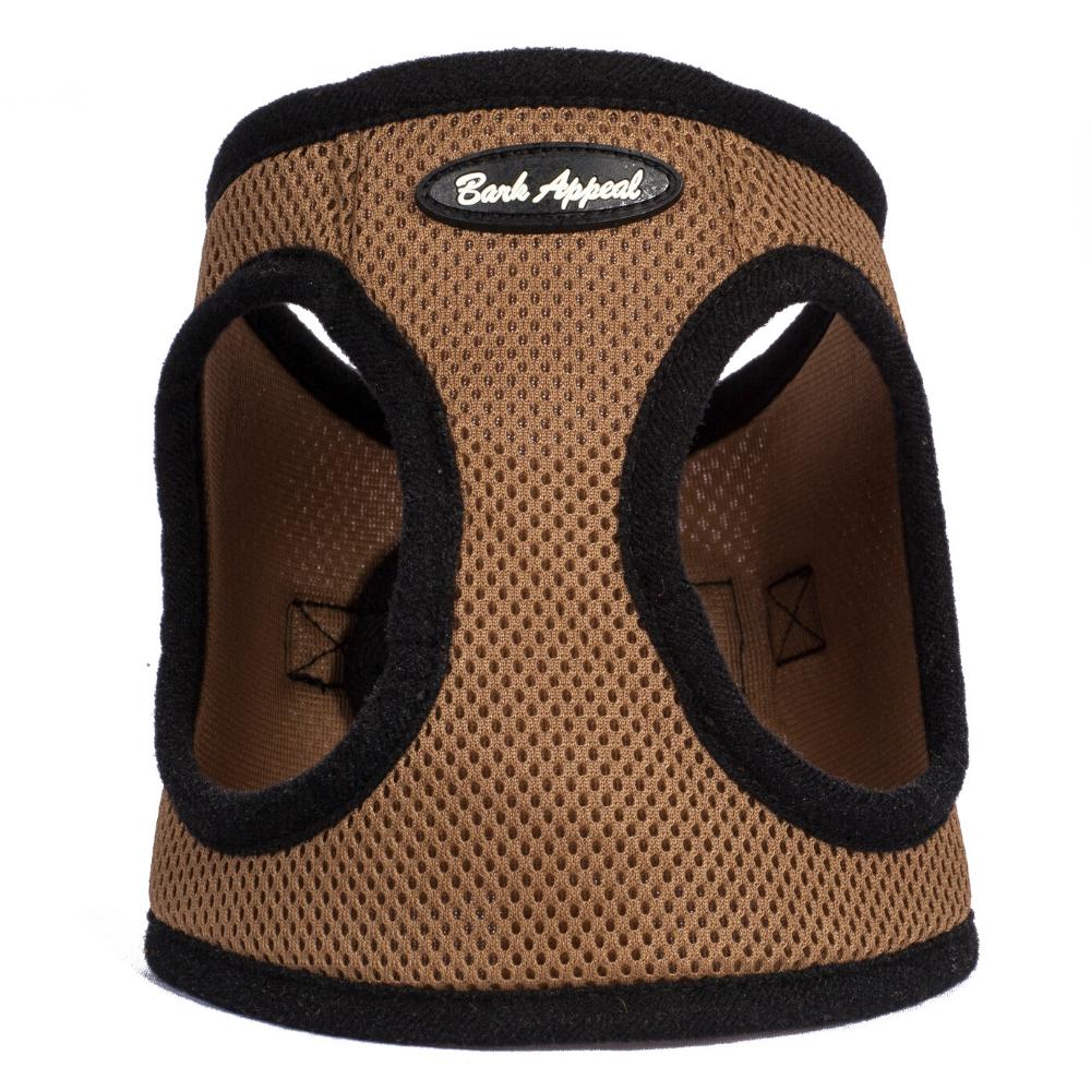 Bark Appeal Mesh EZ Wrap Step In Dog Harness, Caramel Brown, Large