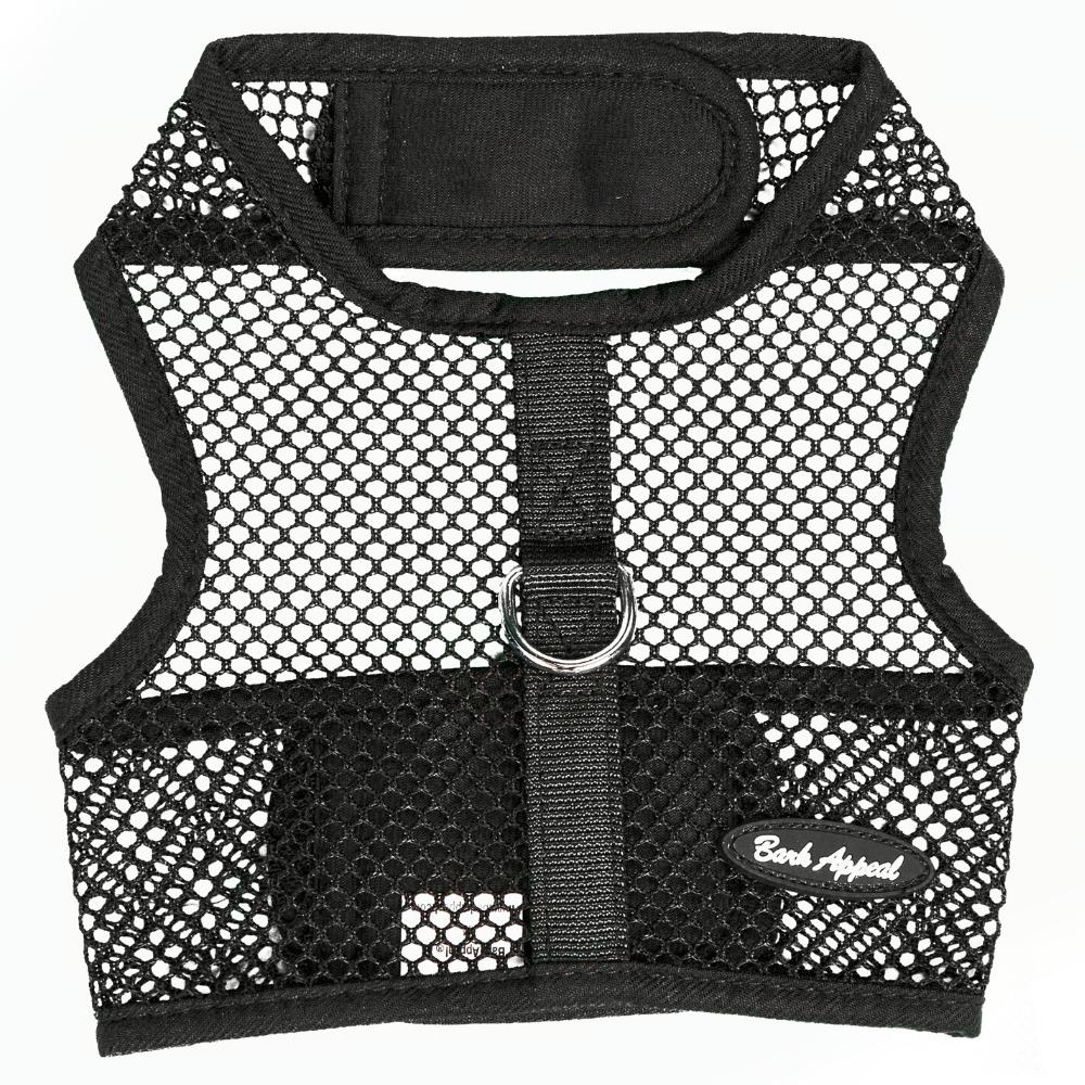 Bark Appeal Netted Wrap N Go Dog Harness, Black, Small