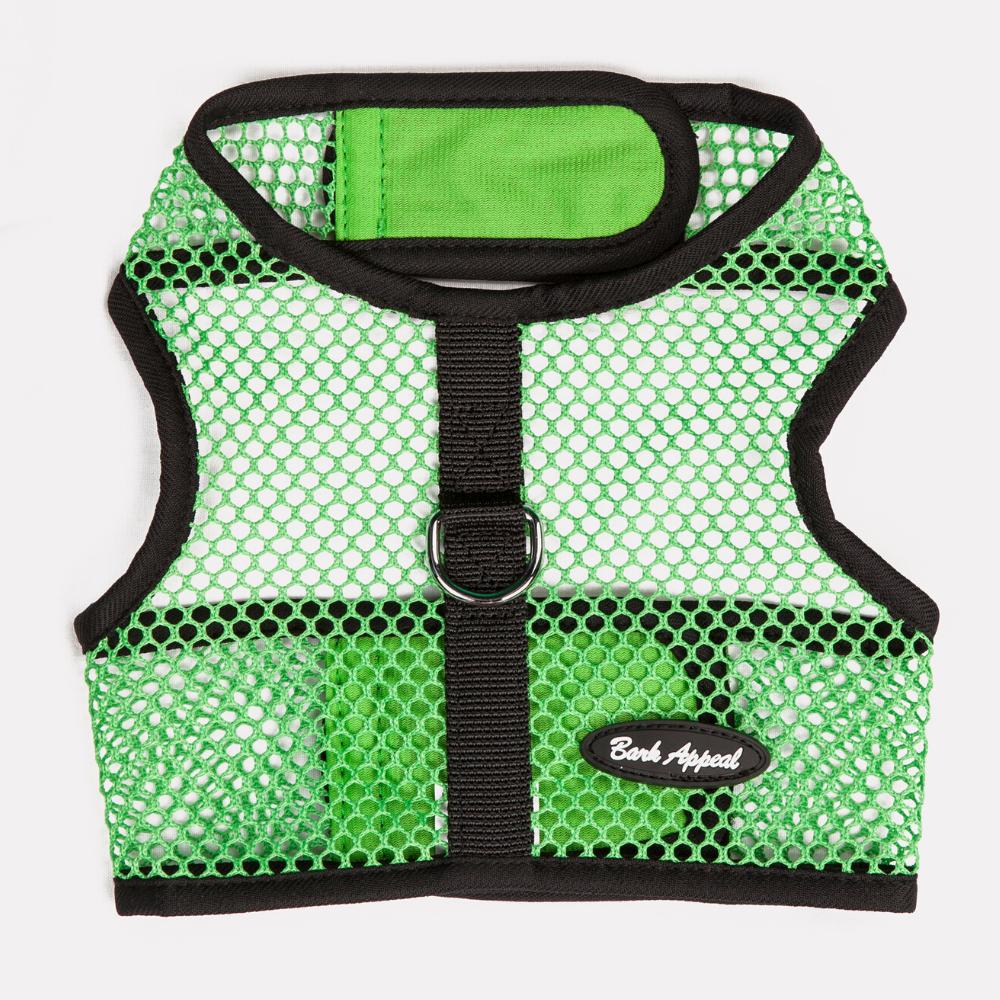 Bark Appeal Netted Wrap N Go Dog Harness, Lime Green