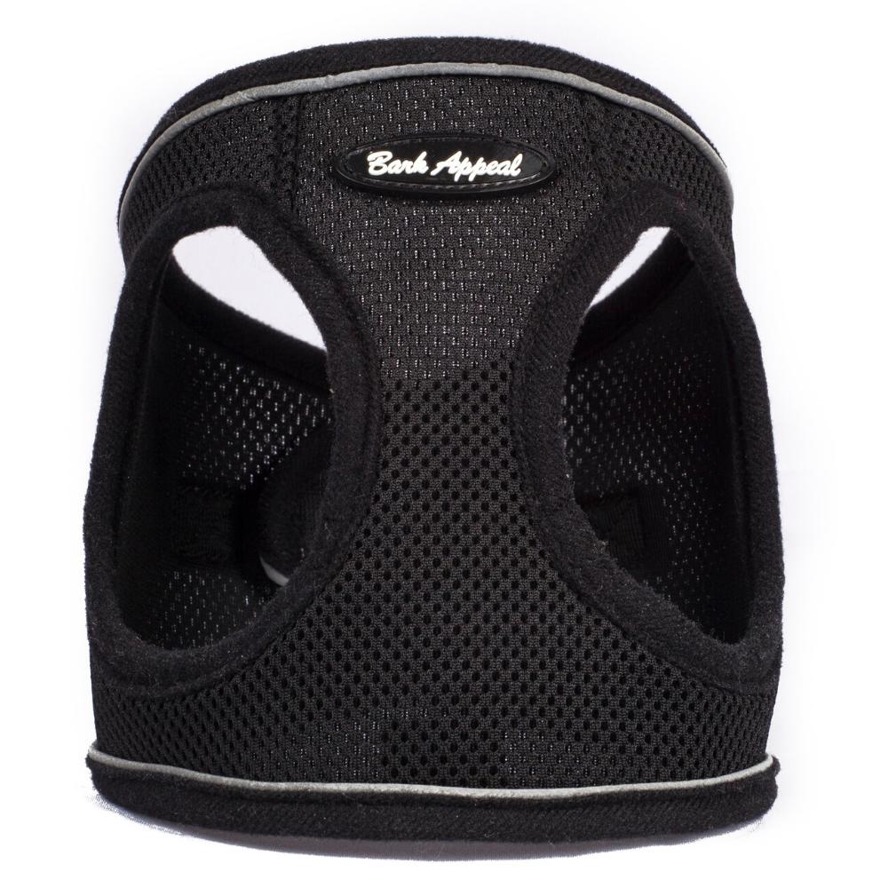 Bark Appeal Reflective Mesh EZ Wrap Step In Dog Harness, Black, Small