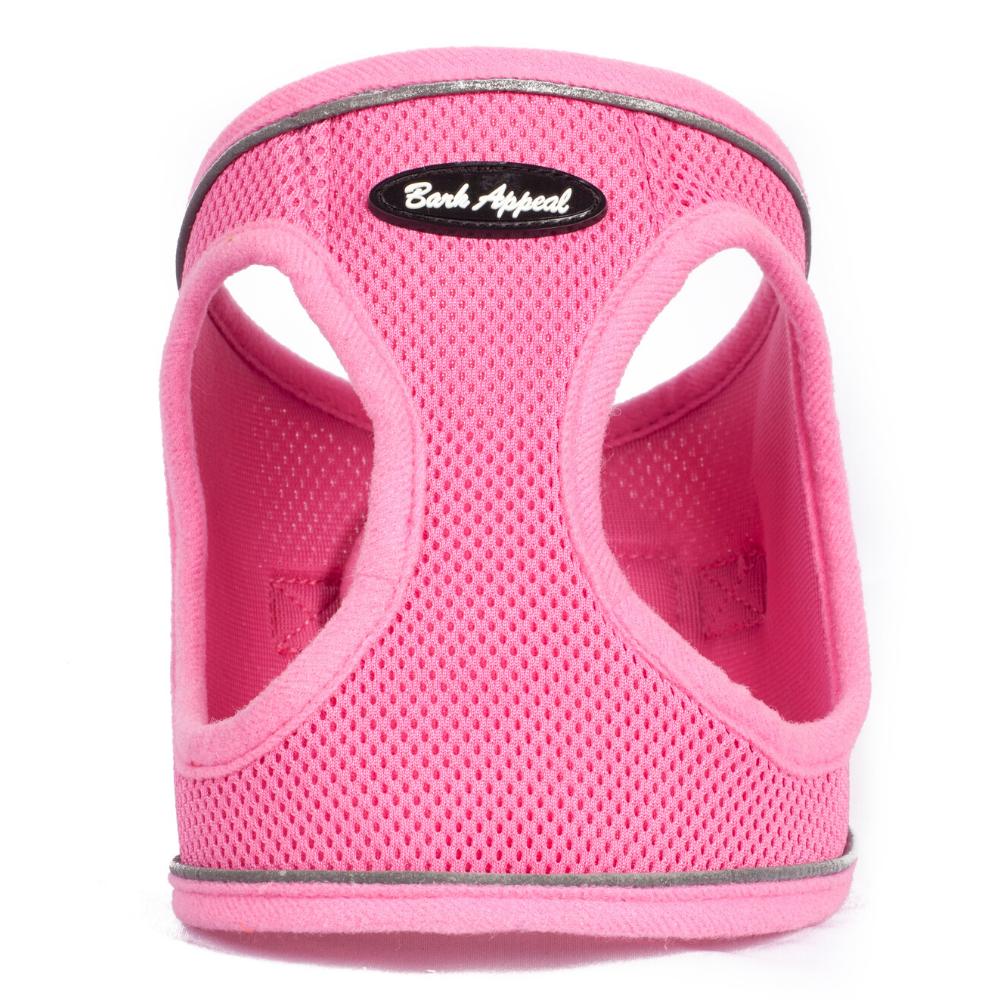 Bark Appeal Reflective Mesh EZ Wrap Step In Dog Harness, Pink, Medium