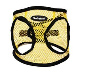 Bark Appeal Netted EZ Wrap Step In Dog Harness, Yellow, Medium