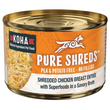 KOHA Pure Shreds Shredded Chicken Breast & Duck Canned Dog Food, 5.5-oz (**)
