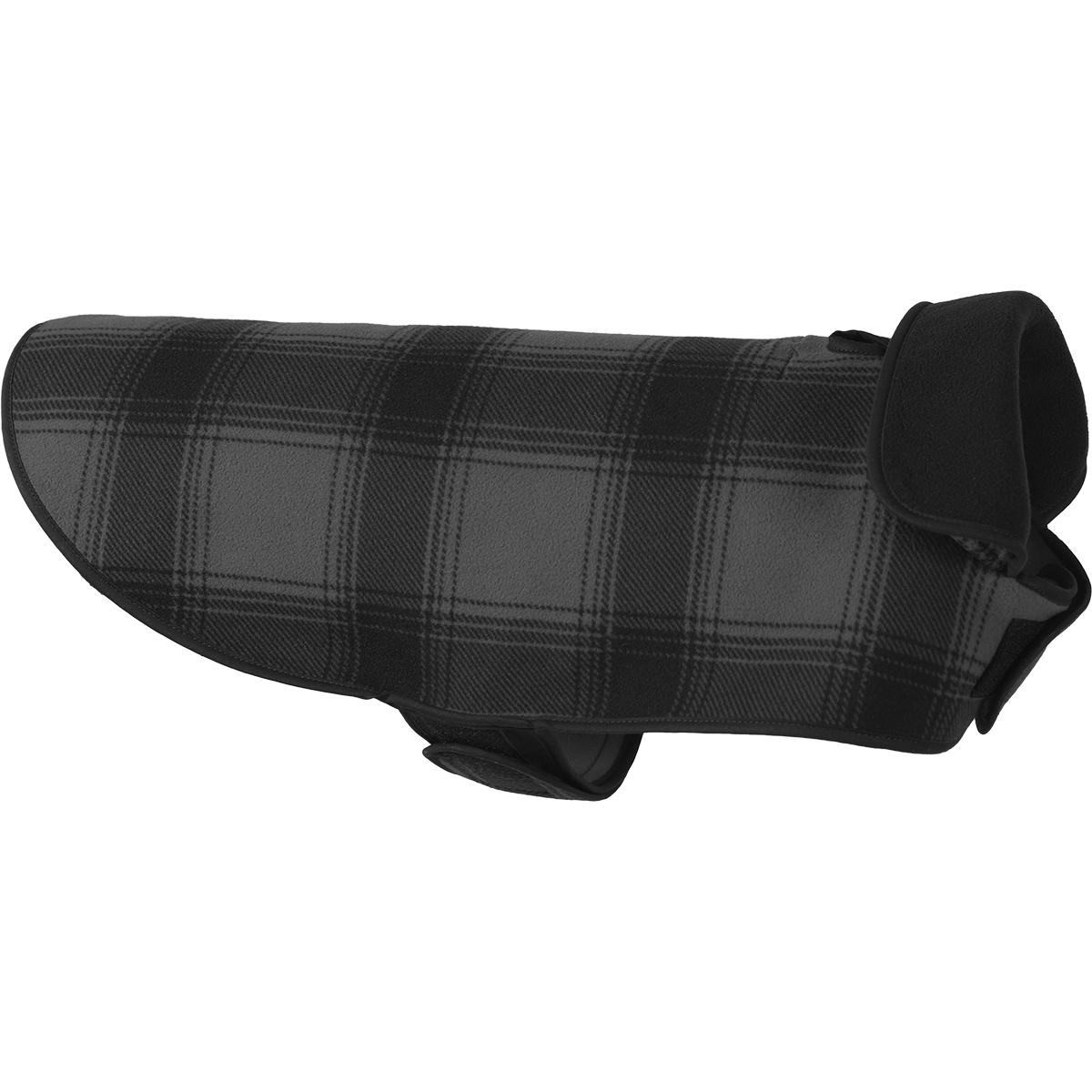 Stormy Kromer Fleece Dog Jacket, Black/Gray Plaid, X-Large
