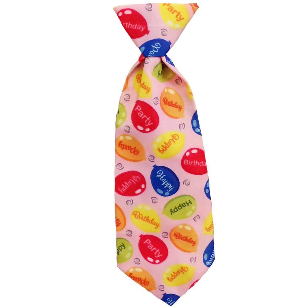 Huxley & Kent Party Time Dog Long Tie, Pink, Small