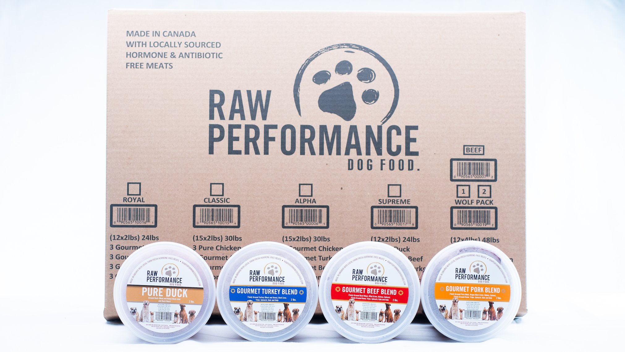 Raw Performance Variety Pack Supreme Dog Food, 24-lb (12 x 2-lb)