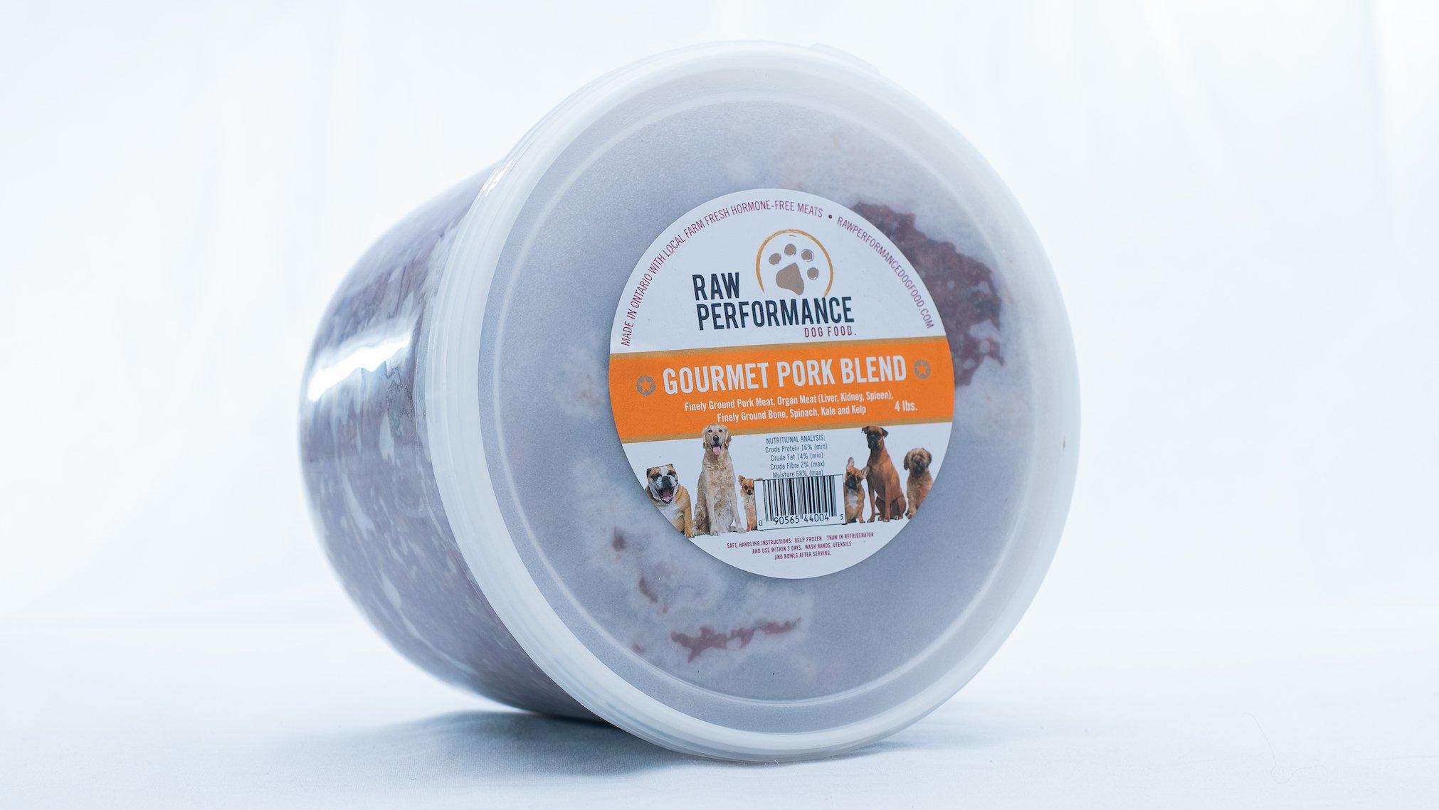 Raw Performance Gourmet Blend Pork Dog Food, 4-lb