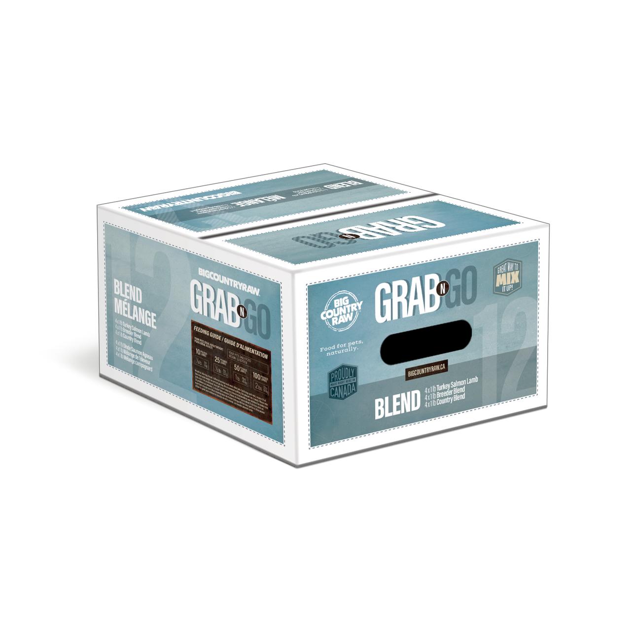 Big Country Raw Grab N Go Blend Frozen Dog & Cat Food, 12-lb