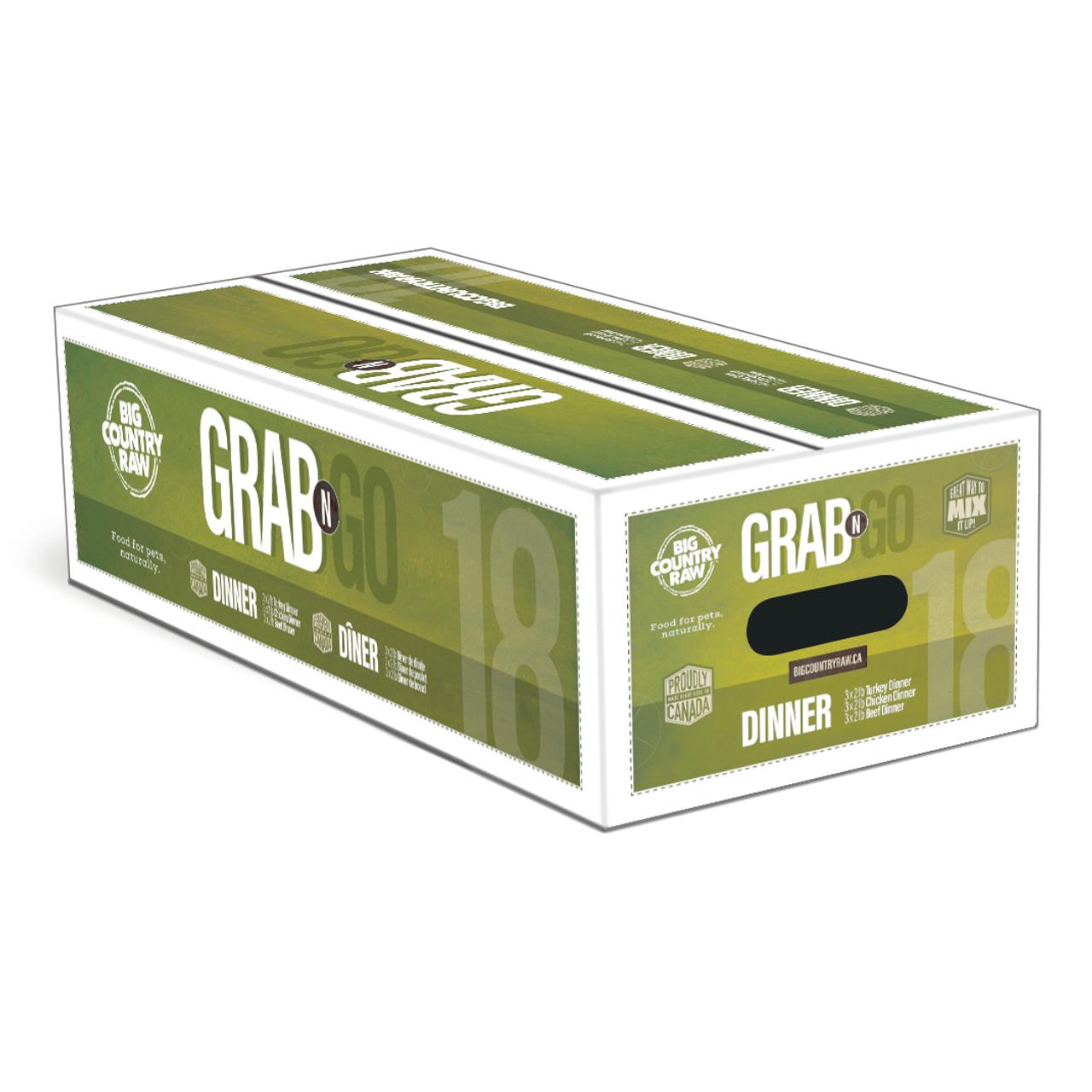 Big Country Raw Grab N Go Dinner Frozen Dog Food, 18-lb