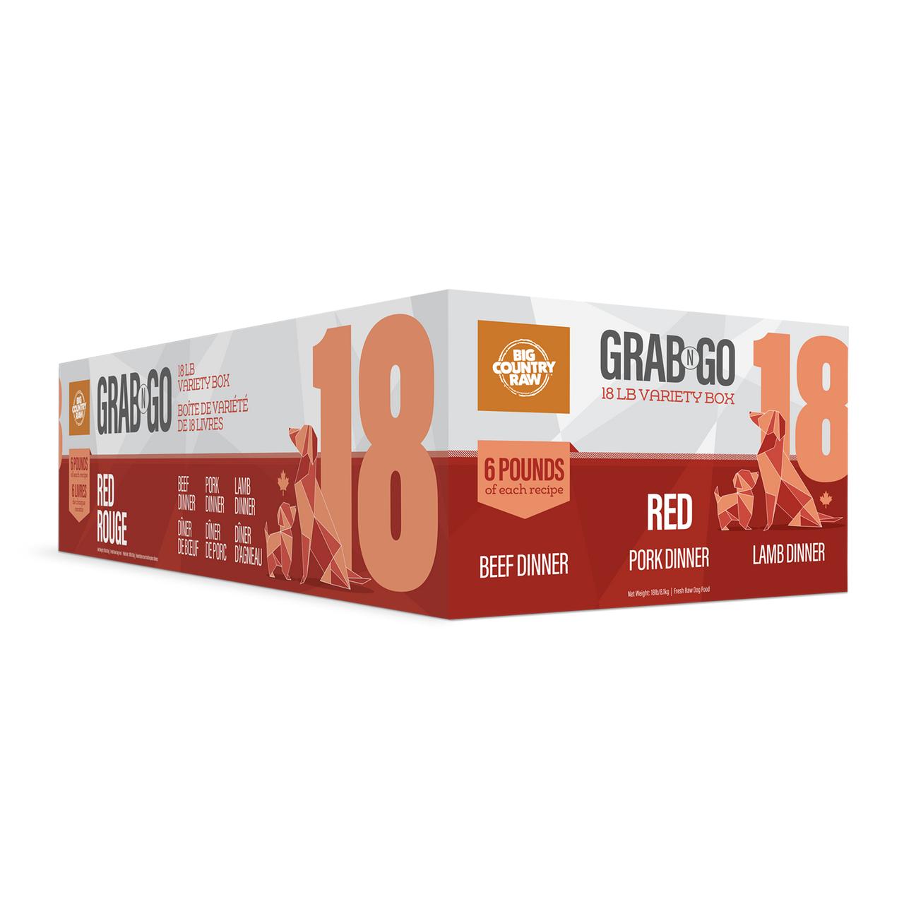 Big Country Raw Grab N Go Red Frozen Dog Food, 18-lb