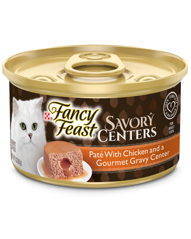 Fancy Feast Savory Centers Chicken Pate Cat Wet Cat Food, 3-oz