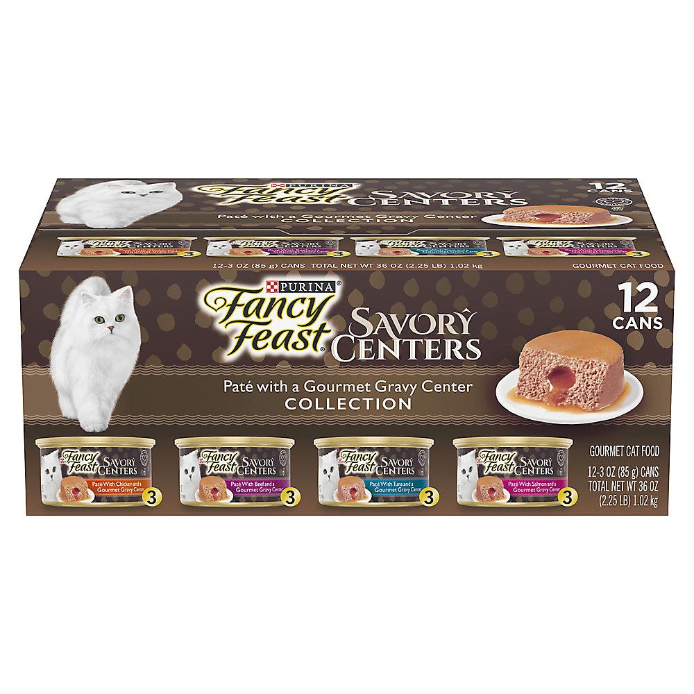 Fancy Feast Savory Centers Variety Pack Wet Cat Food Can, 3-oz, 12-pk