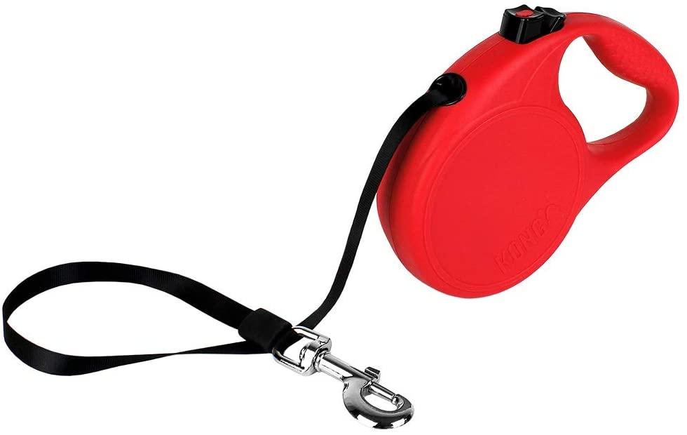 KONG Trail Retractable Dog Leash, Red