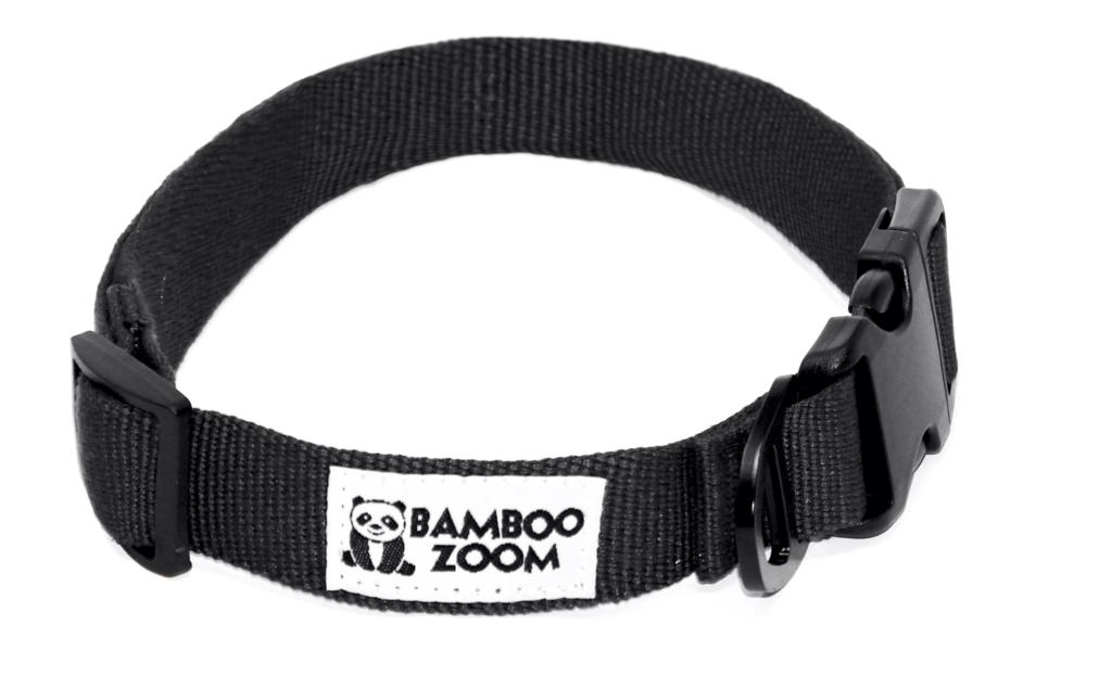 Bamboo Zoom Dog Collar, Black, Large