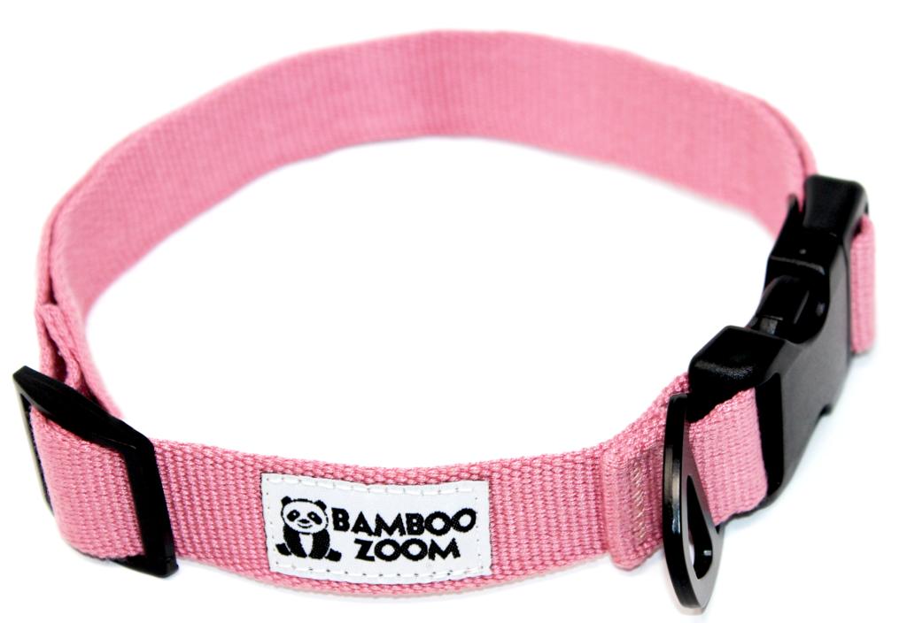 Bamboo Zoom Dog Collar, Pink, Small