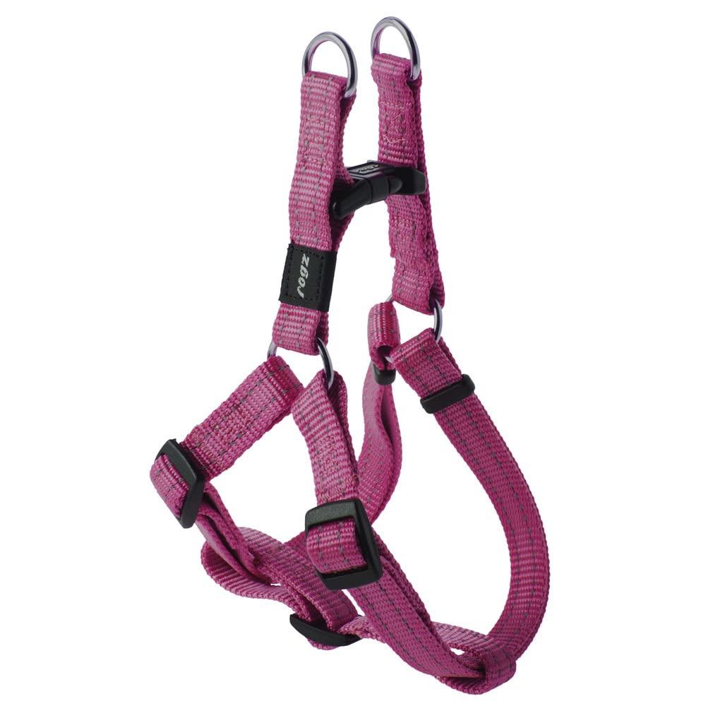 Rogz Snake Step-in Dog Harness, Pink, 5/8-in x 16-24-in