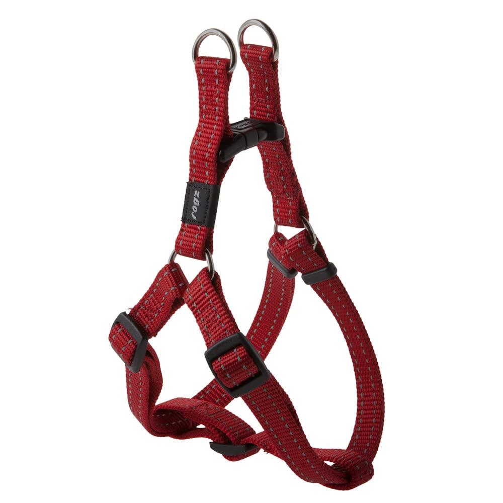 Rogz Snake Step-in Dog Harness, Red, 5/8-in x 16-24-in