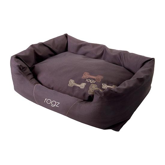 Rogz Spice Podz Bone Dog Bed, Bronze, Large