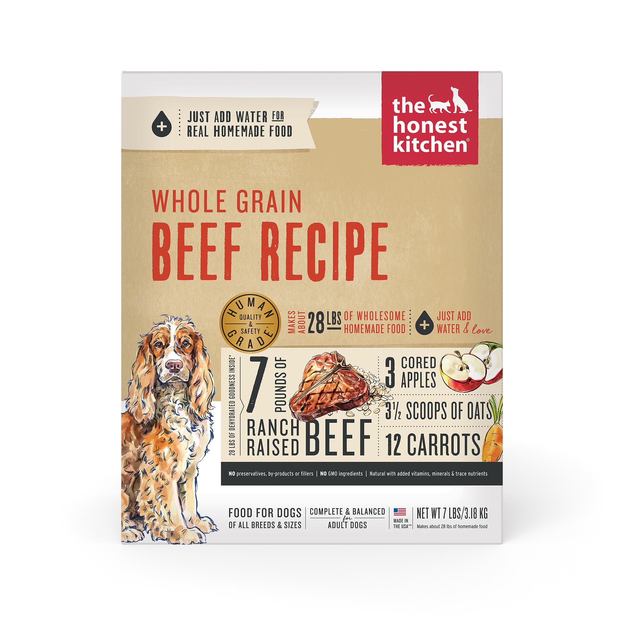 The Honest Kitchen Beef Whole Grain Dehydrated Dog Food, 7-lb