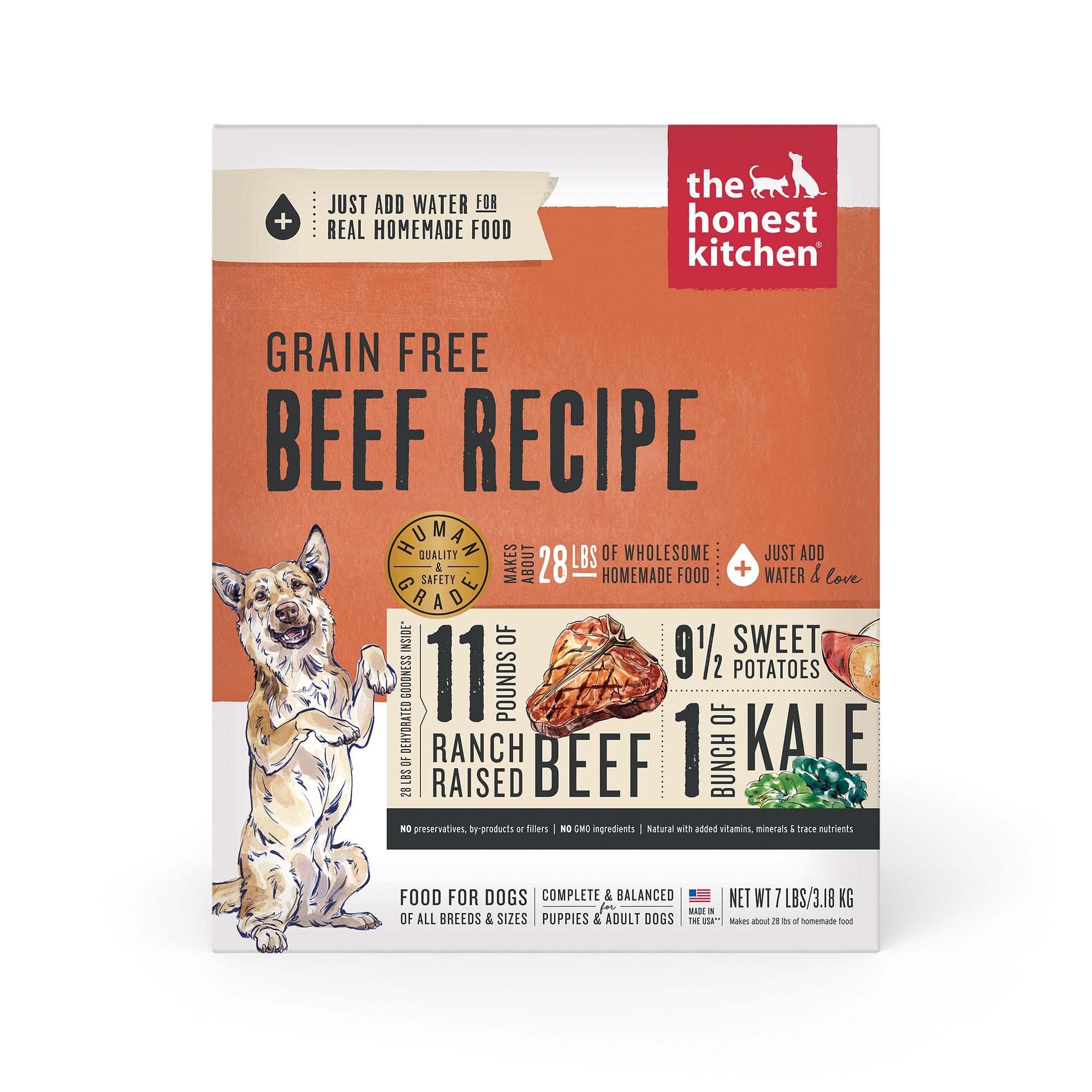 The Honest Kitchen Beef Grain-Free Dehydrated Dog Food, 7-lb