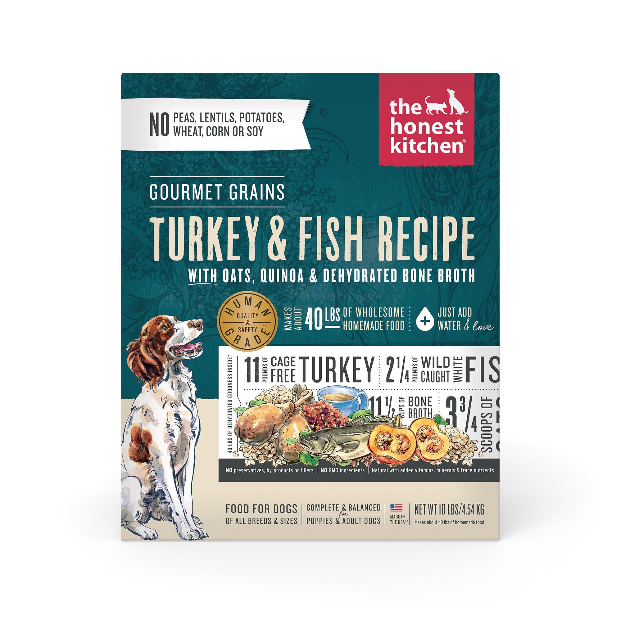 The Honest Kitchen Turkey & Fish Gourmet Grains Dehydrated Dog Food, 10-lb