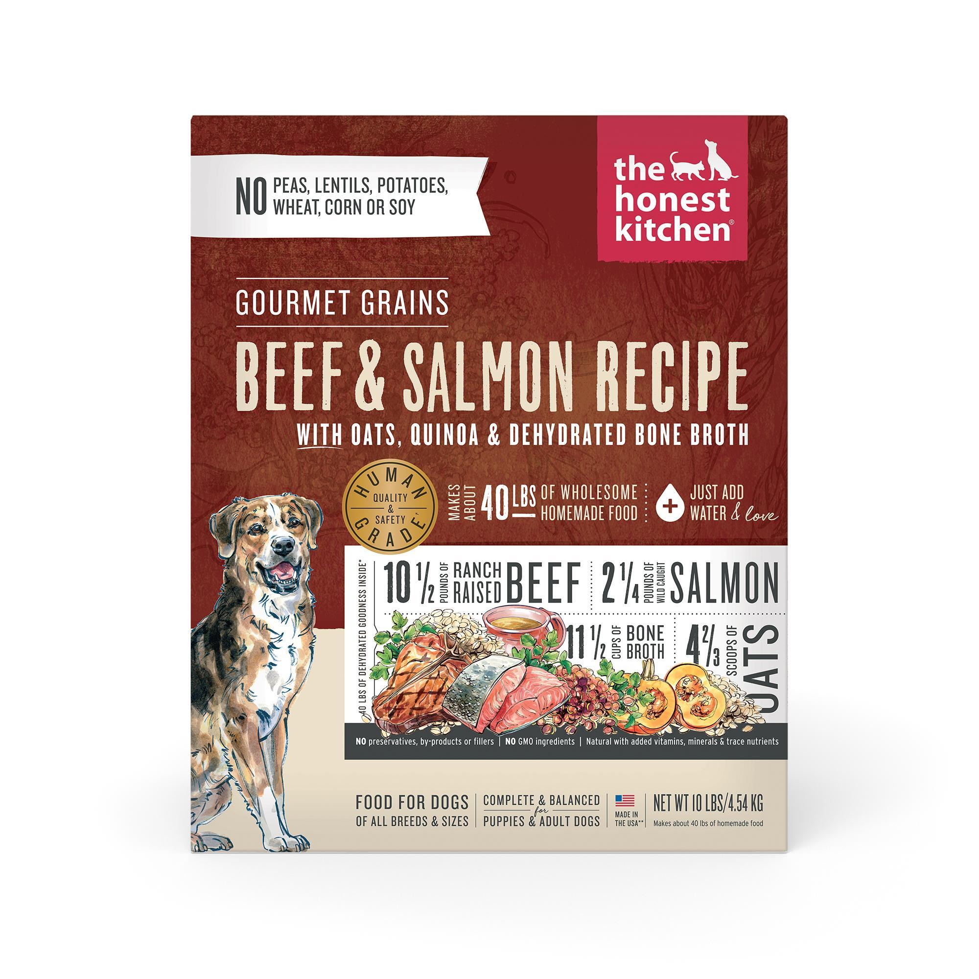 The Honest Kitchen Beef & Salmon Gourmet Grains Dehydrated Dog Food, 10-lb