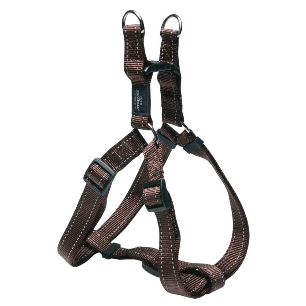 Rogz Classic Reflective Step-in Dog Harness, Chocolate Brown