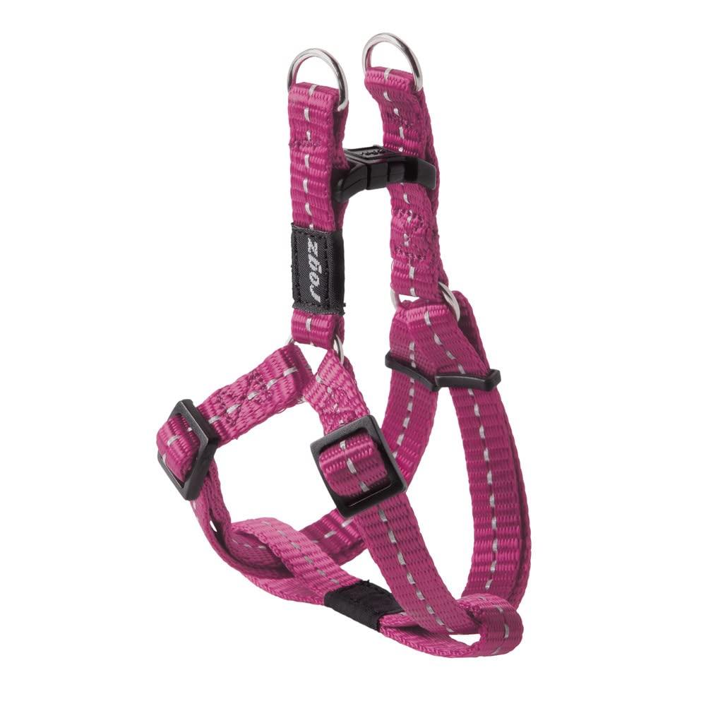 Rogz Nitelife Step-in Dog Harness, Pink, 3/8-in x 10-15-in