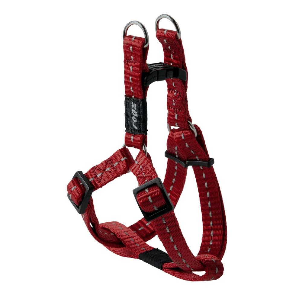 Rogz Nitelife Step-in Dog Harness, Red, 3/8-in x 10-15-in