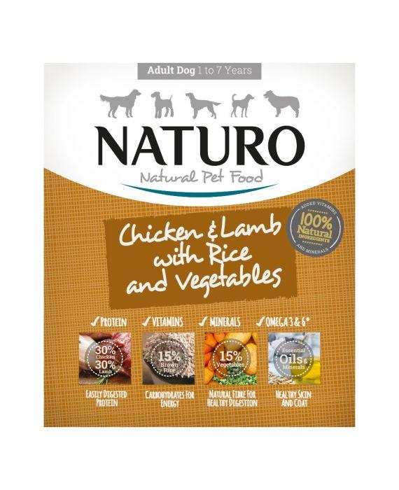 Naturo Chicken & Lamb with Rice & Vegetables Wet Dog Food, 400-gram