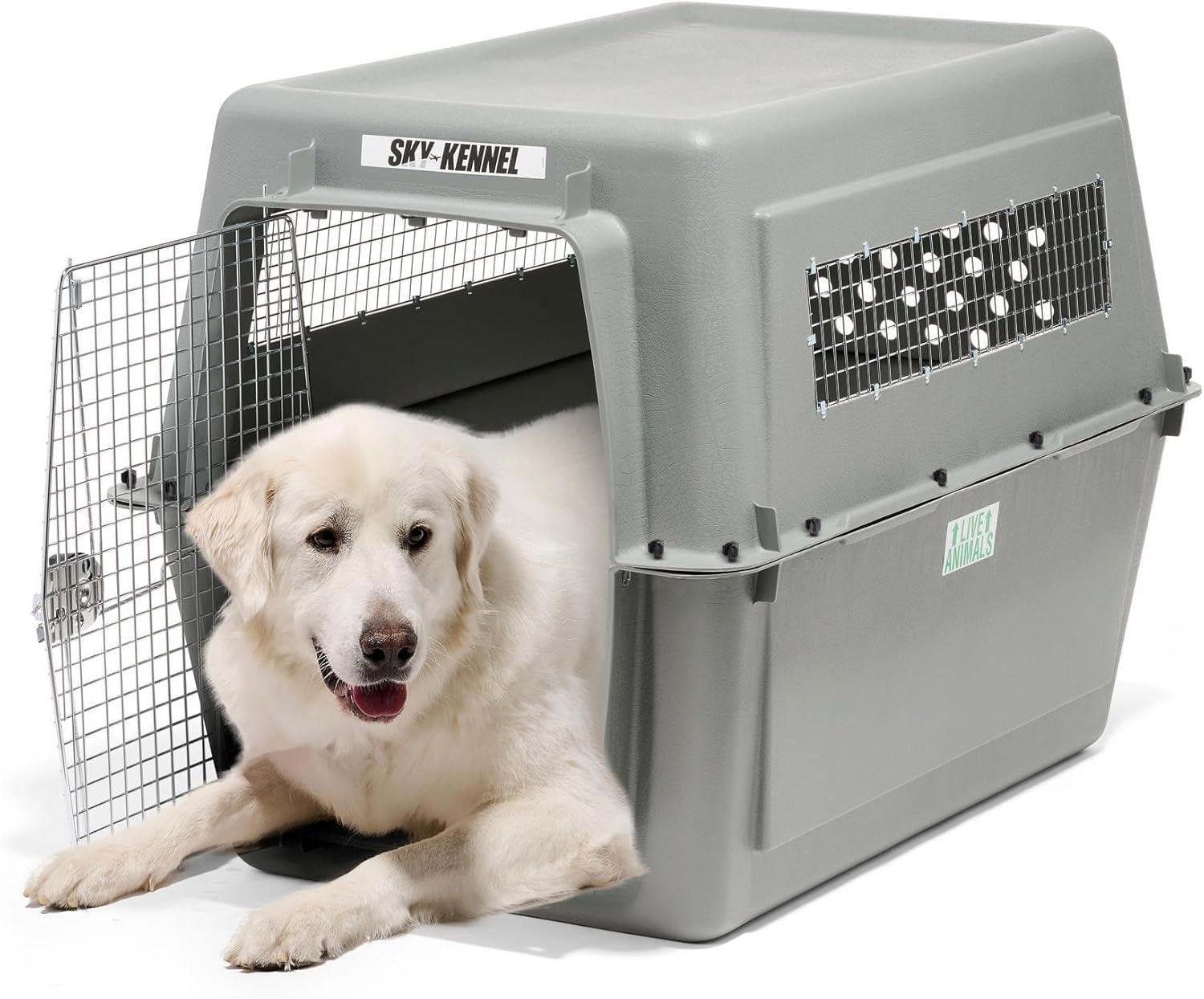 Petmate Sky Kennel Pet Carrier, Grey, 48-in