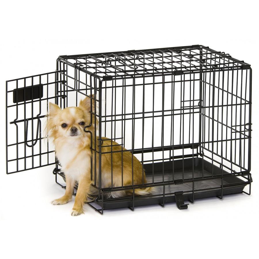 TUFF Crate with Divider for Dogs, Black, 19 x 12 x 15-in