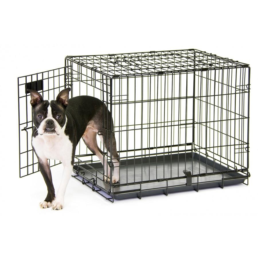 TUFF Crate with Divider for Dogs, Black, 24 x 18 x 20-in