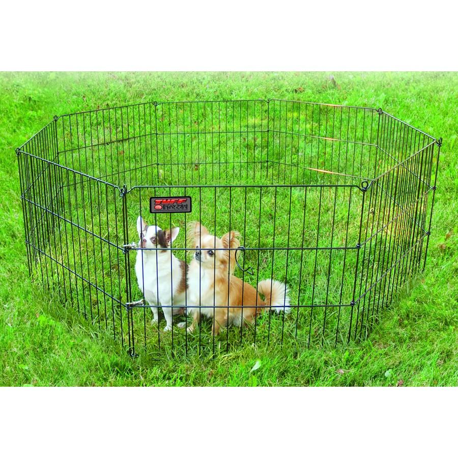 TUFF 8-Panel Exercise Dog Pen, Black