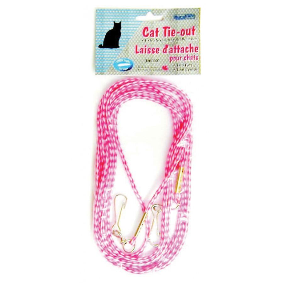 Burgham Fancy Cord Cat Tie Out, 10-ft
