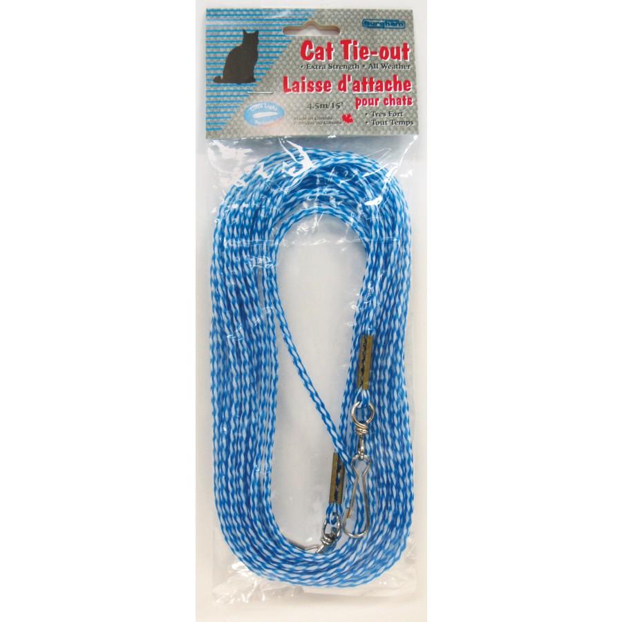 Burgham Fancy Cord Cat Tie Out, 15-ft