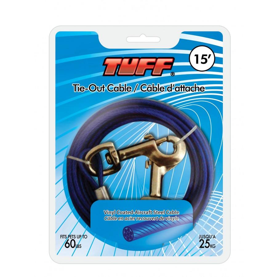 TUFF Tie-Out Cable for Dogs up to 60-lb, 15-ft