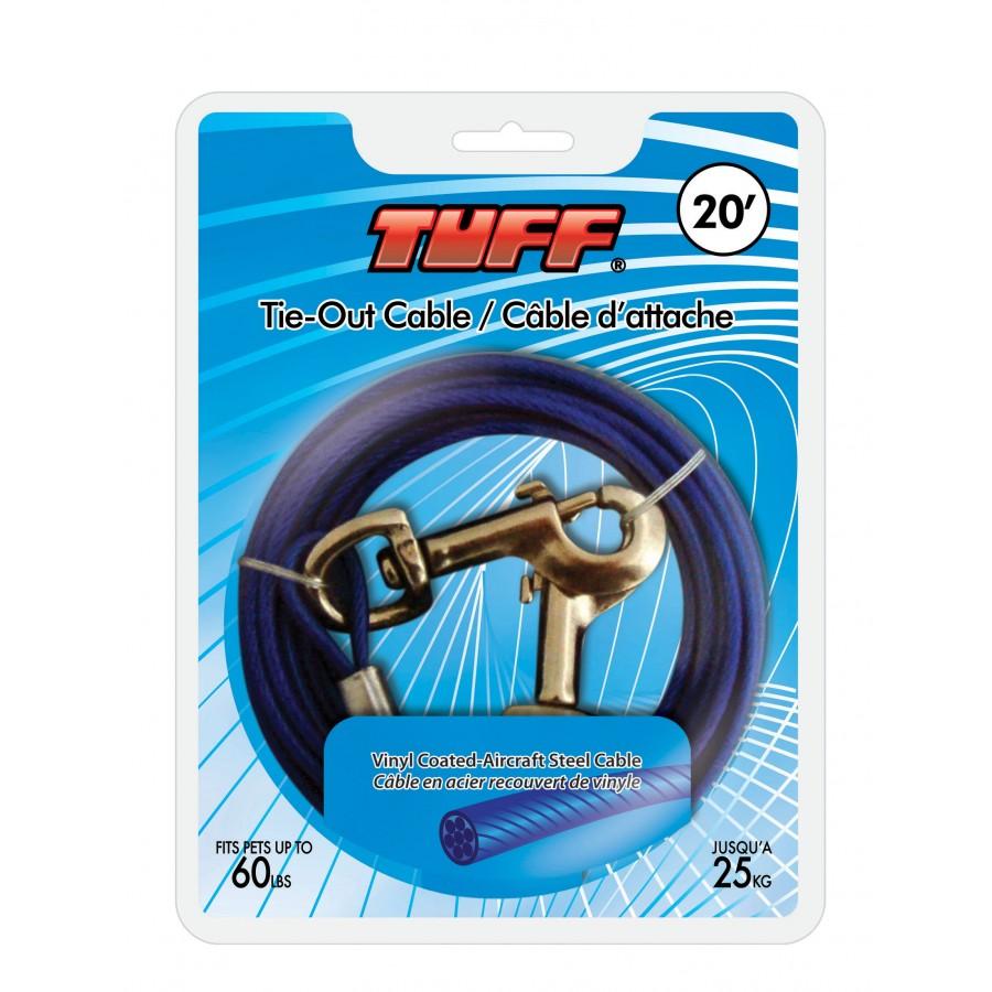 TUFF Tie-Out Cable for Dogs up to 60-lb, 20-ft