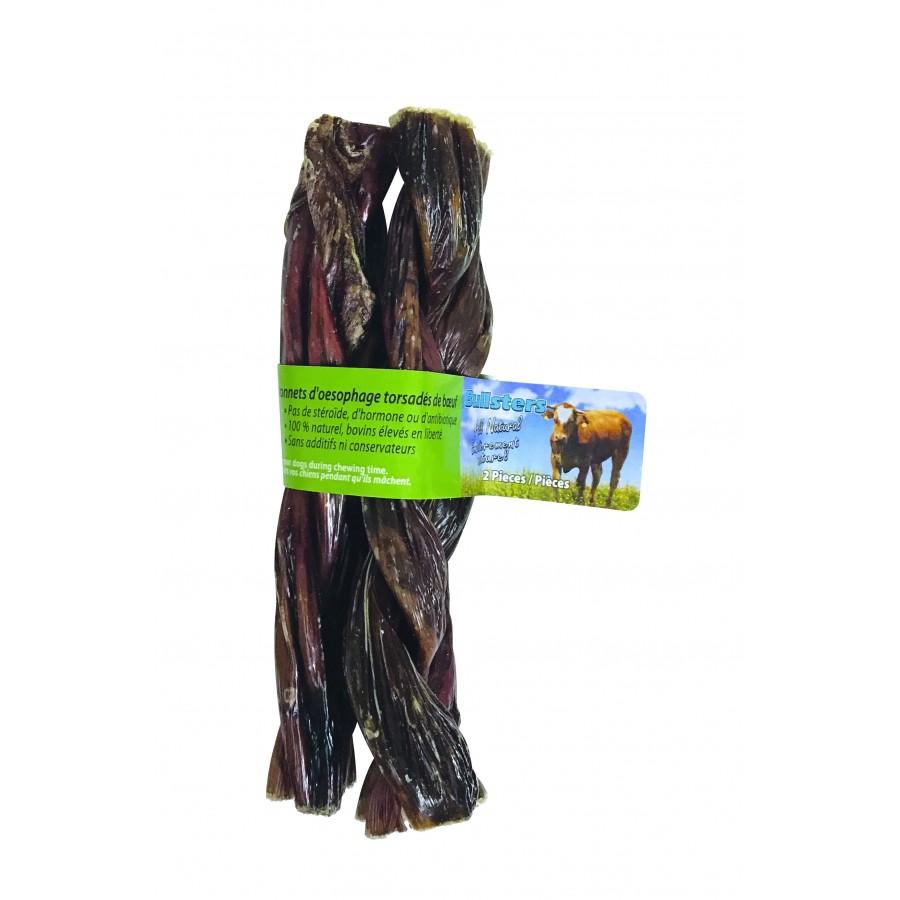Bullsters Braided Gullet Sticks Dog Treats, 6-in, 2-pk