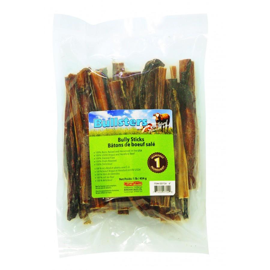 Bullsters Bully Sticks Dog Treats, 6-in, 1-lb