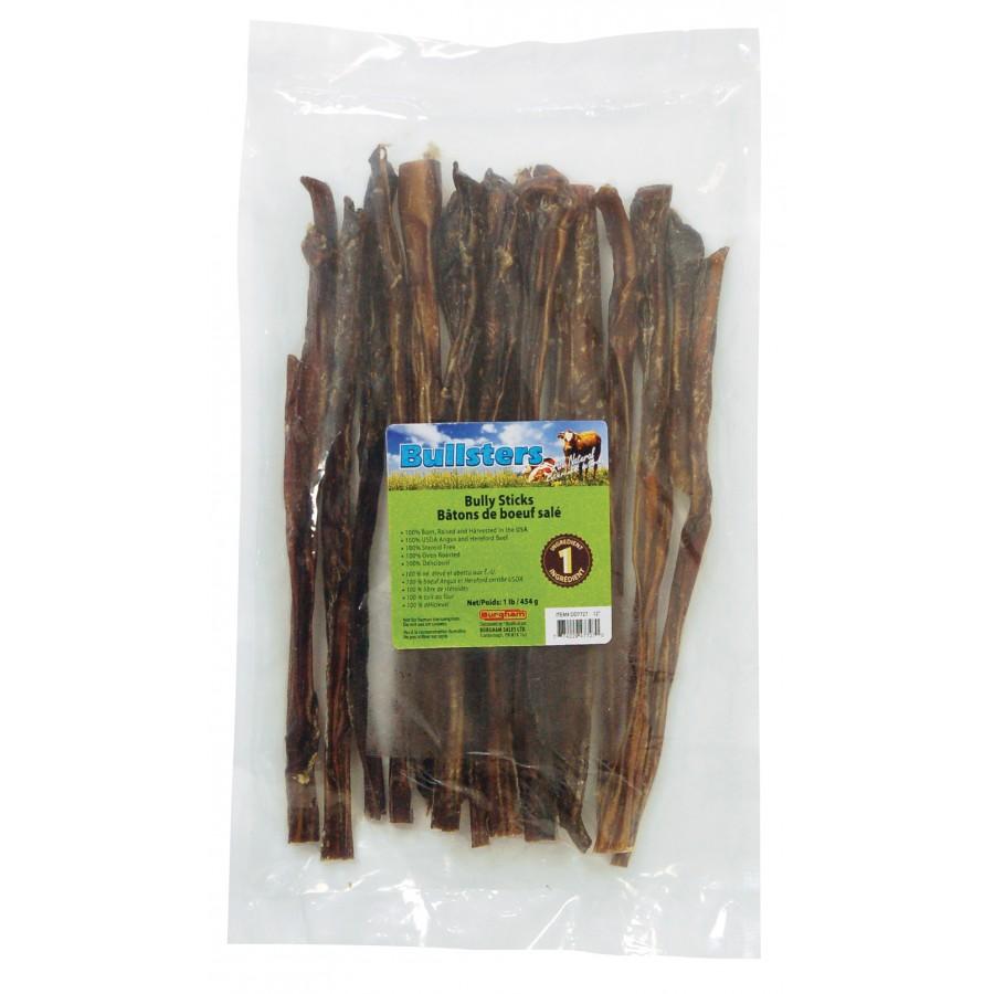 Bullsters Bully Sticks Dog Treats, 12-in, 1-lb