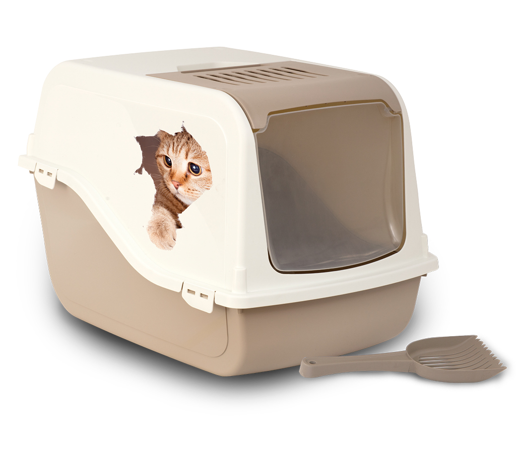 Bergamo Litter Pan Top Free Ariel Decal, Mocaccino