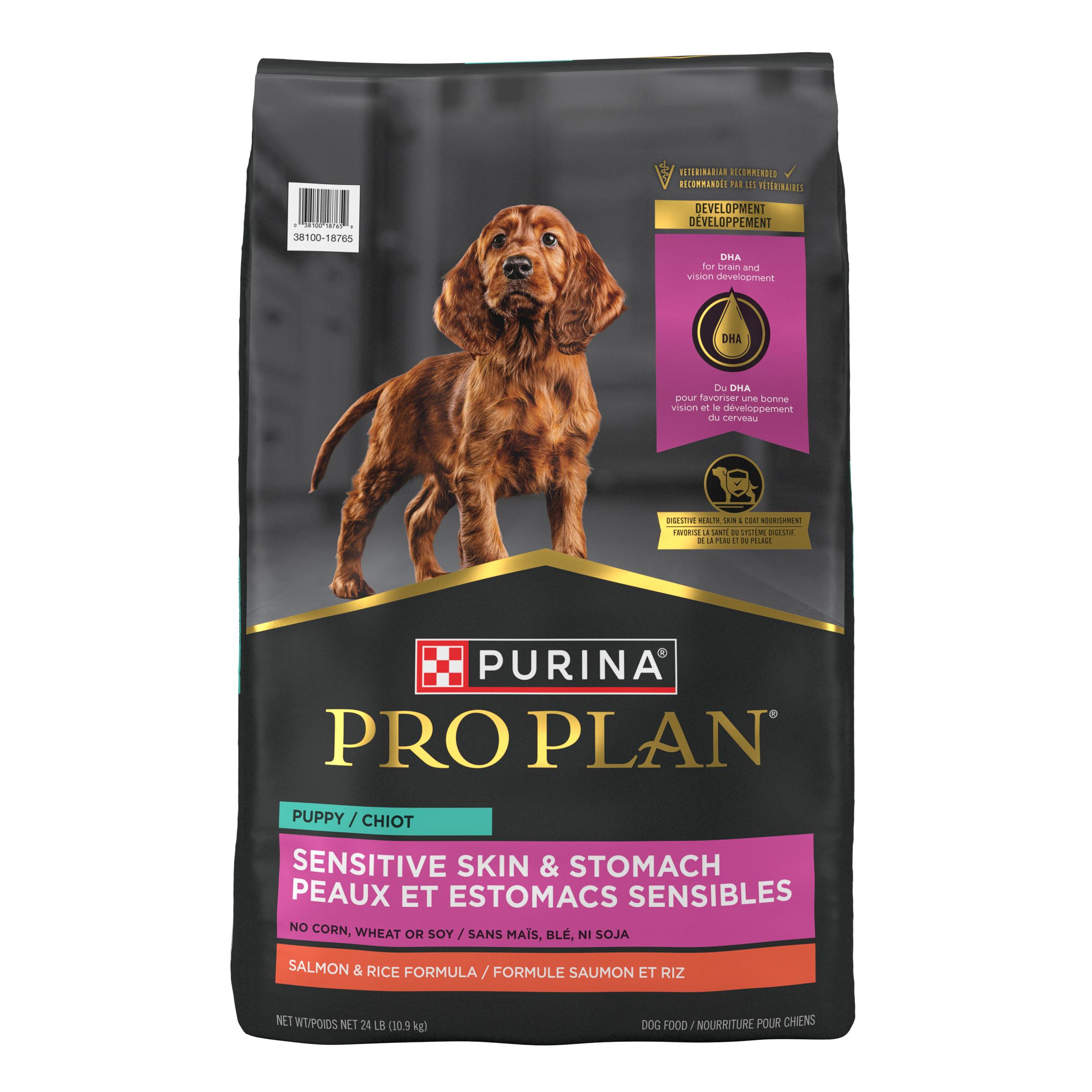 Purina Pro Plan Sensitive Skin & Stomach Salmon & Rice Puppy Dry Dog Food, 24-lb