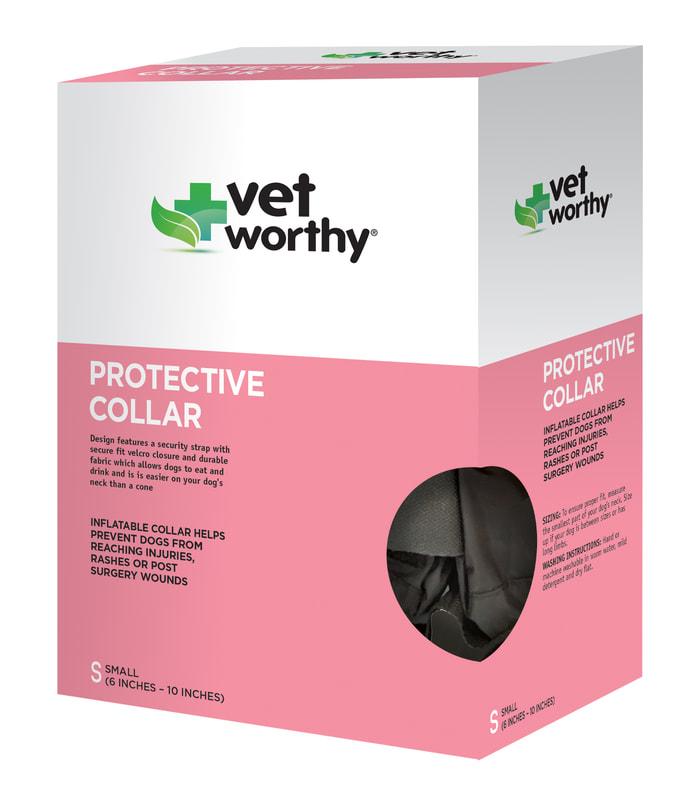 Vet Worthy Inflatable Soft Protective Dog Collar, Small