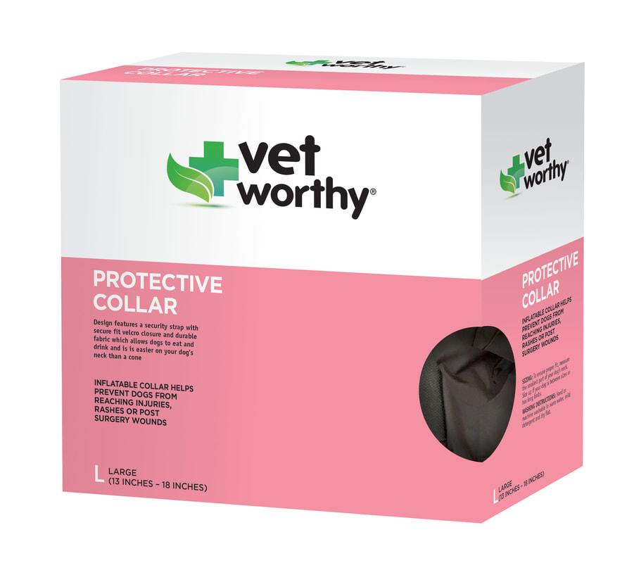 Vet Worthy Inflatable Soft Protective Dog Collar, Large