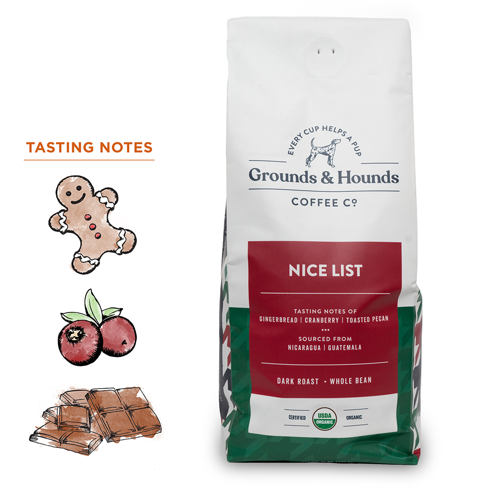 Grounds and Hounds Ground Coffee, Snow Day Winter Roast, 12-oz