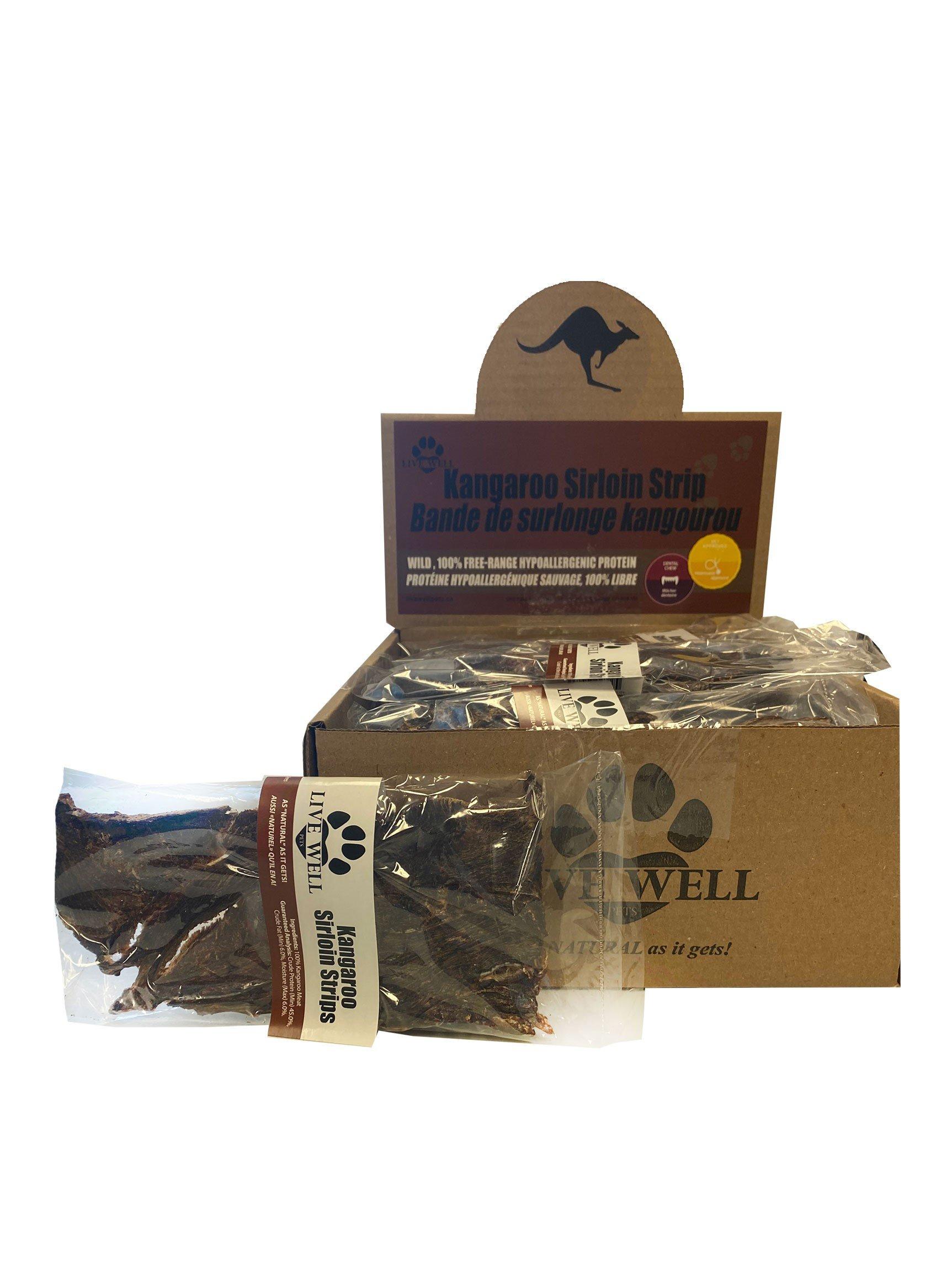 Live Well Pets Kangaroo Sirloin Strip Dog Treats, 1-count
